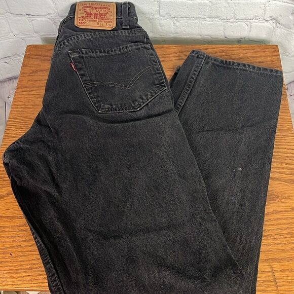 LEVI’s 550 34 X 34 Black Light Fade Relaxed Fit Denim jeans - Picture 6 of 6